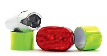 Sicherheitsbeleuchtung und Reflektoren für Radfahrer