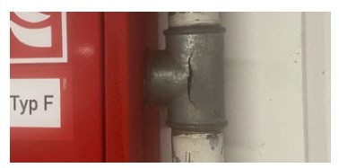 Kleiner Riss mit großer Wirkung.